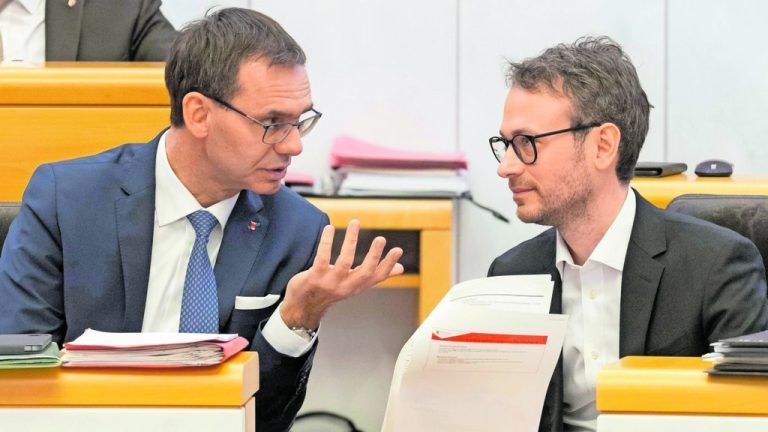 Das Renaturierungsgesetz sorgt für Diskussionsstoff zwischen Landeshauptmann Markus Wallner und Umweltlandesrat Daniel Zadra. Shourot