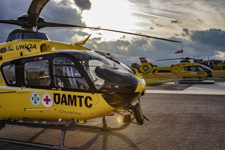 Der Notarzthubschrauber war im Einsatz.neue