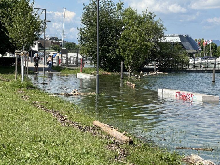 Die Pegelstände sind nach wie vor sehr hoch.VOL.AT/Mayer
