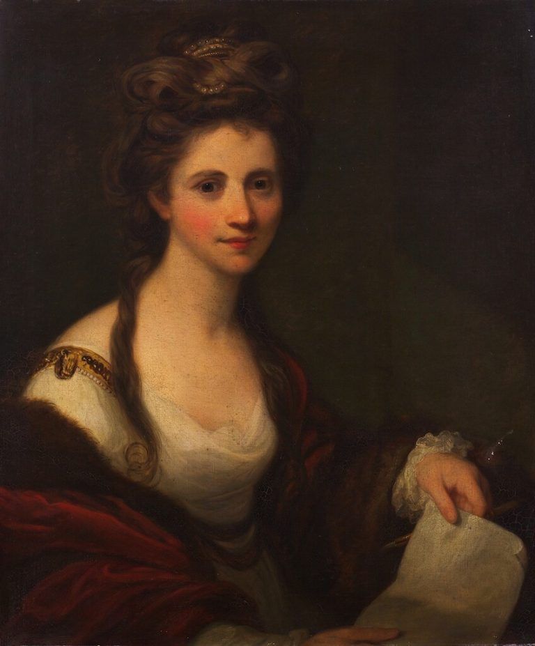 Ein Blick in die neue Ausstellung; Angelika Kauffmann nach Joshua Reynolds, Bildnis Angelika Kauffmann, 1794.Koenig/AKRP, Horst Kolberg