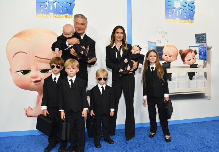 US-Schauspieler Alec Baldwin, Ehefrau Hilaria Baldwin und ihre sechs Kinder.APA