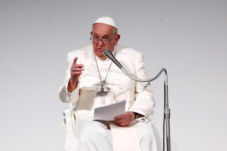 Am Sonntag sprach Papst Franziskus in Triest. REUTERS