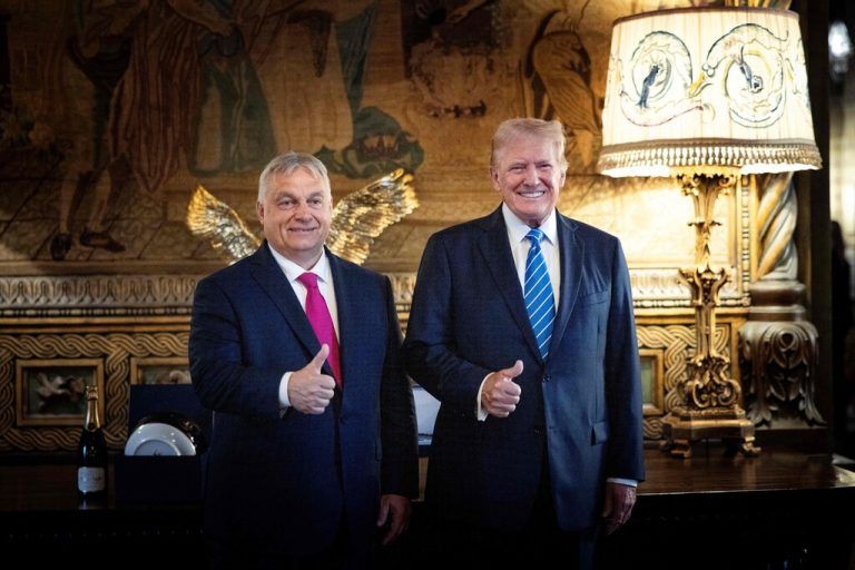 Beste Freunde: Viktor Orbán und Donald Trump. AFP