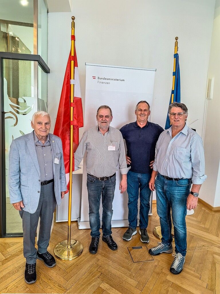 Die Vertreter der Grenzgängerverbands beim Besuch in Wien: Karl Sackl, Hans Isak, Martin Feurstein und Herbert Fechtig (v.l.).Vorarlberger Grenzgängerverband