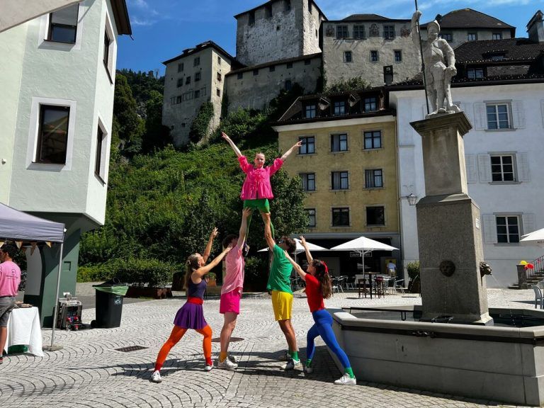 Jule Klapproth, Thea Bentz, Khira Scharf, Paul Henke und Maurin Katholnigg in Feldkirch.Katrin Katholnigg (3)
