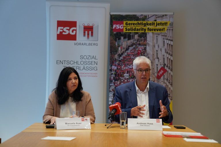 Manuela Auer und Andreas Huss. FSG Vorarlberg