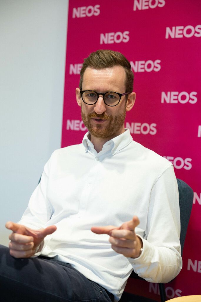 Neos-Klubobmann Johannes Gasser. Klaus Hartinger