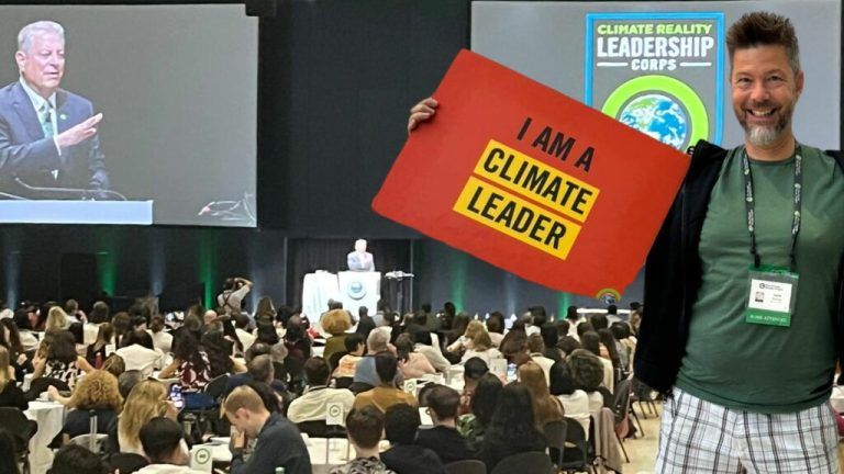 Start-up-Gründer Jodok Batlogg war im Rahmen des „Climate Reality Project“ in Rom. Auch Ex-US-Vizepräsident Al Gore war bei der Veranstaltung.tree.ly (3)