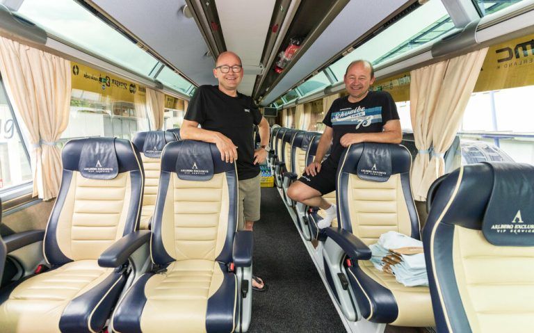 Thomas (l.) und Johannes Kofler im Arlberg Express.Stiplovsek (2)