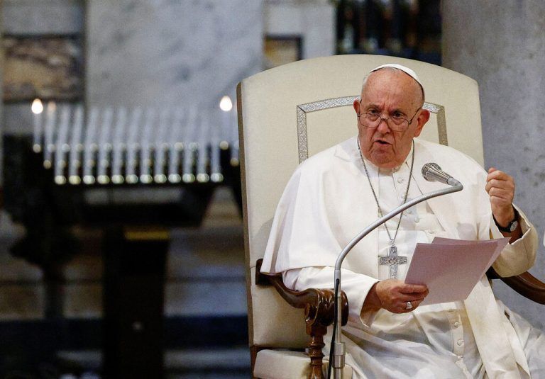 Die Audienz von Papst Franziskus wurde gestört.⇒Reuters