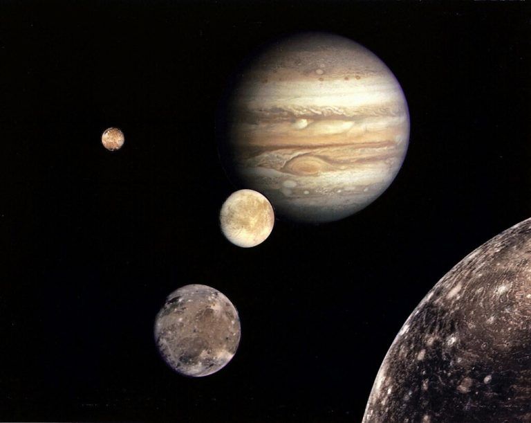 Die vier größten Monde des Jupiters sollten derzeit sichtbar sein.⇒NASA/AFP