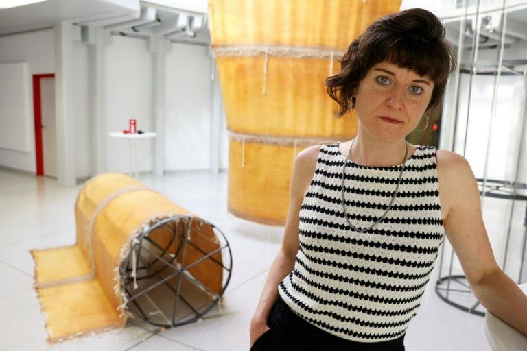 Katharina Fitz ist das erste Mal mit einer großen Installation in Vorarlberg zu sehen.Maurice Shourot