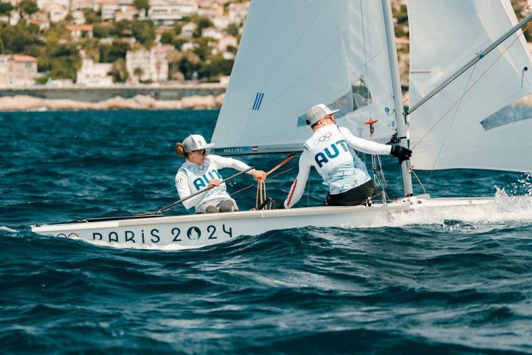 Lara Vadlau und Lukas Mähr präsentieren sich in Marseille in Top-Form. ÖOC/Rogner