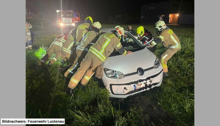Die Feuerwehr Lustenau musste Hand anlegen.⇒Feuerwehr Lustenau