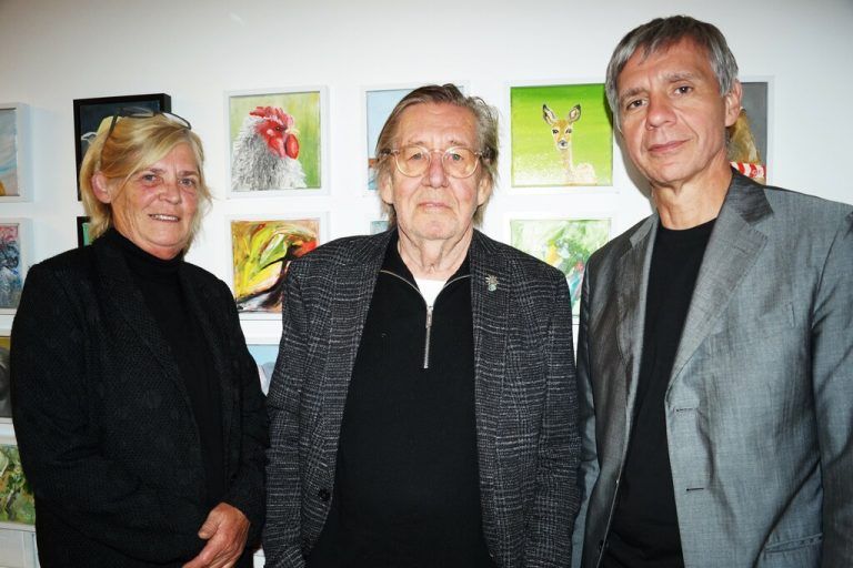 Galeristin Andrea Mießgang-Romagna, Künstler Gottfried Bechtold und KUB-Direktor Thomas D. Trummer (v.l.).⇒Ritter (7)