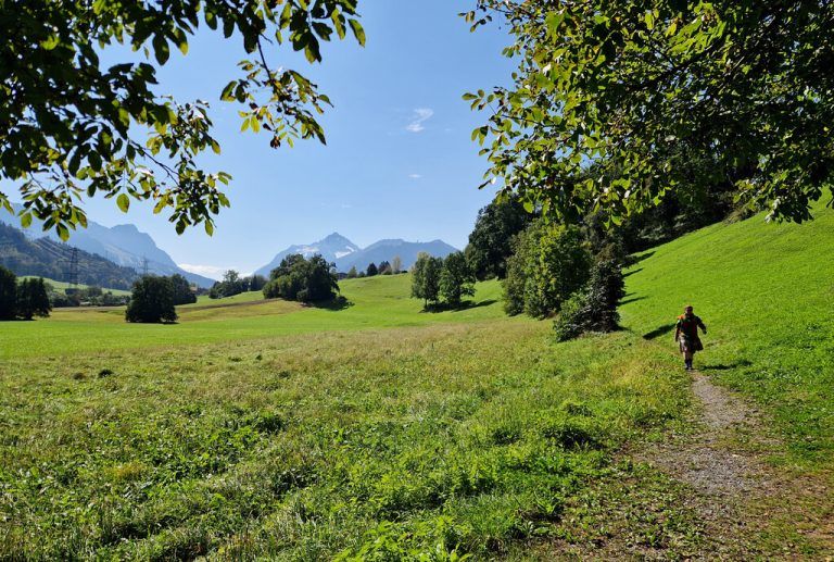 Rechts: Bei Agasella, Blick über Dums zu den Drei Schwestern.Unten: Lebensraum Wildbienen bei der SebastianskapelleVylet (3)
