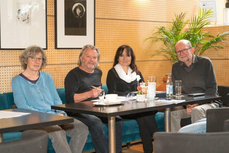 Gabriele Bächle, Manfred Sutter, Alice Hagen-Canaval und Andreas Postner (v.l.) beim Gespräch mit der NEUE in Dornbirn.⇒stiplovsek