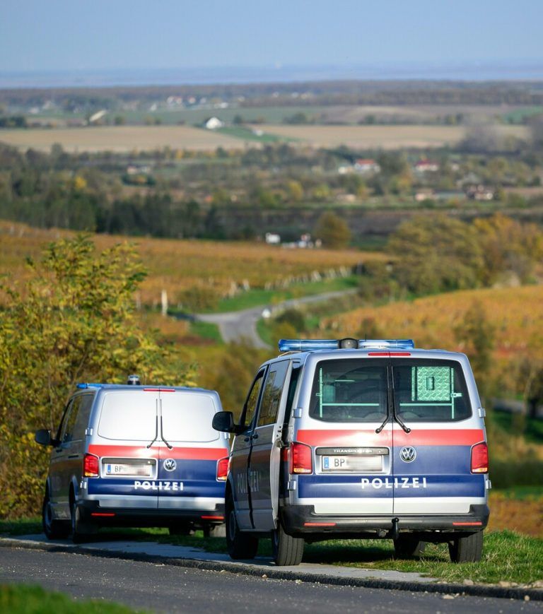 Mehr als 200 Einsatzkräfte suchen nach dem Mörder. ⇒apa/Slovencik