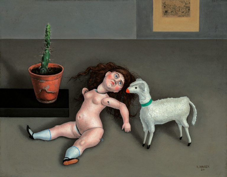 Schäfchen und Puppe, 1934. ⇒⇒nationalbank/neumann