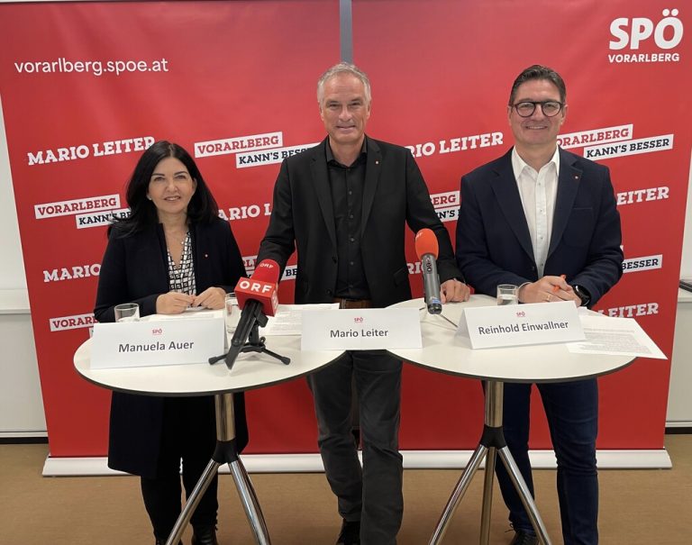 Manuela Auer, Mario Leiter und Reinhold Einwallner (v.l.).⇒spö