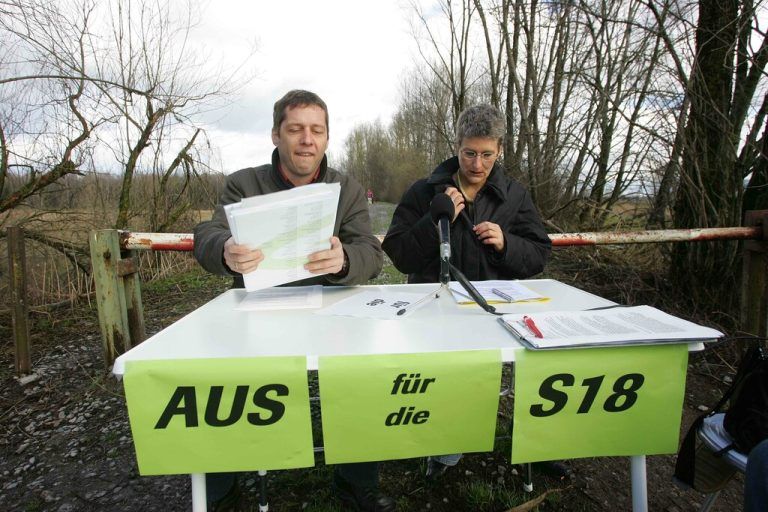 Schon 2006 gab es Proteste gegen die S18.⇒Neue-Archiv/Hofmeister