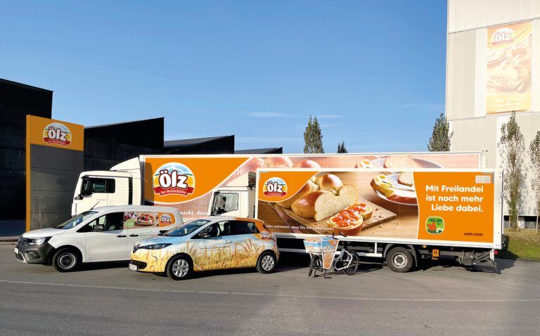 Umweltfreundliche Mobilität bei Ölz der Meisterbäcker.⇒ödm