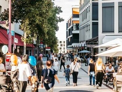 Die Flanierzone „Am Garnmarkt“. ⇒prisma