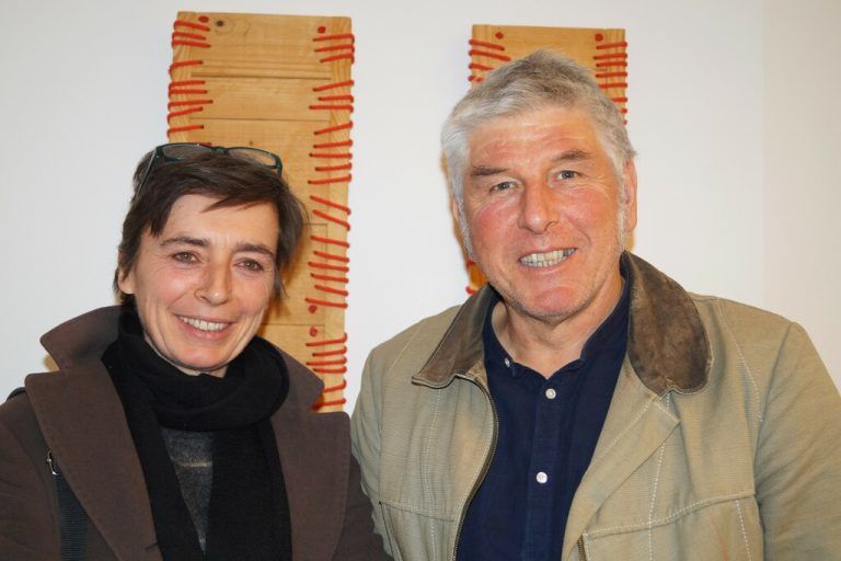 Künstlerin und Kuratorin Franziska Stiegholzer kam mit Markus Burtscher.⇒RITTER (7)