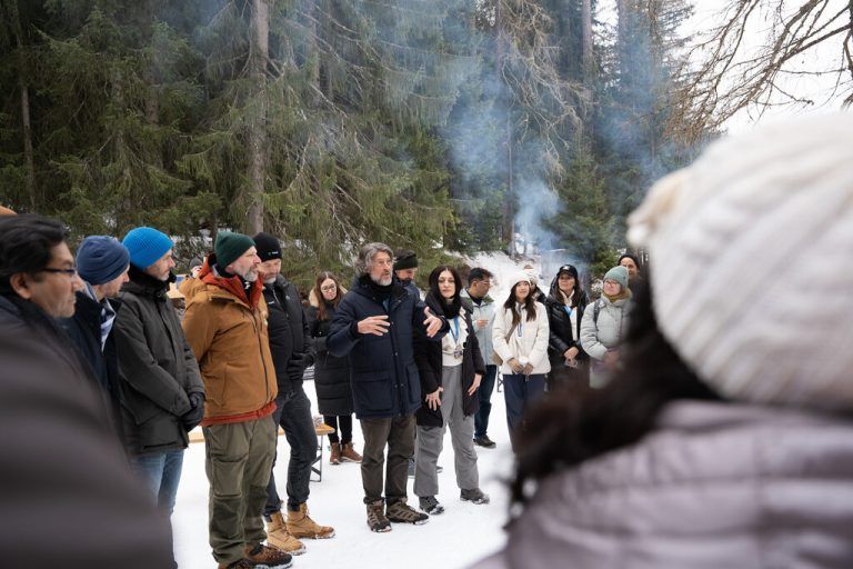 UN-Botschafter Marc Buckley beim Snowy Forest Lunch des Dornbirner Klimaschutz-Unternehmens Tree.ly.