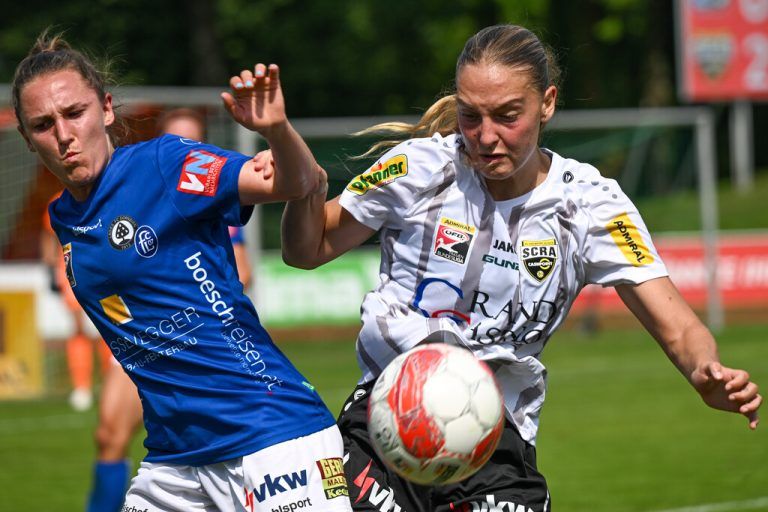 Das letzte Derby am 31. August 2024 ging mit 2:0 an Altach. Melanie Kuenrath (l.) hat inzwischen die Seiten gewechselt. ⇒GEPA