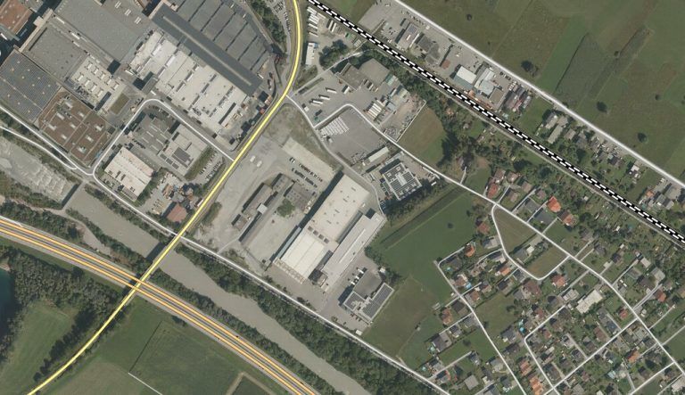 Ein Luftbild des Frigo-Areals, das von den beiden Getränkherstellern gekauft wurde.⇒Vogis Land Vorarlberg