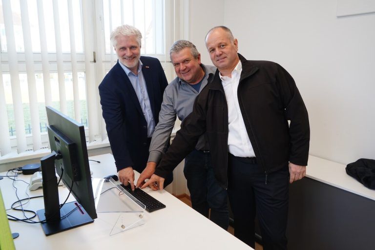 Startschuss: Matthias Mayr, Mario Mainetti und Thomas Amann. ⇒Wirtschaftskammer Vorarlberg