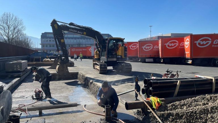 Baustart für die Ladeinfrastruktur in Lauterach ist erfolgt.⇒gw