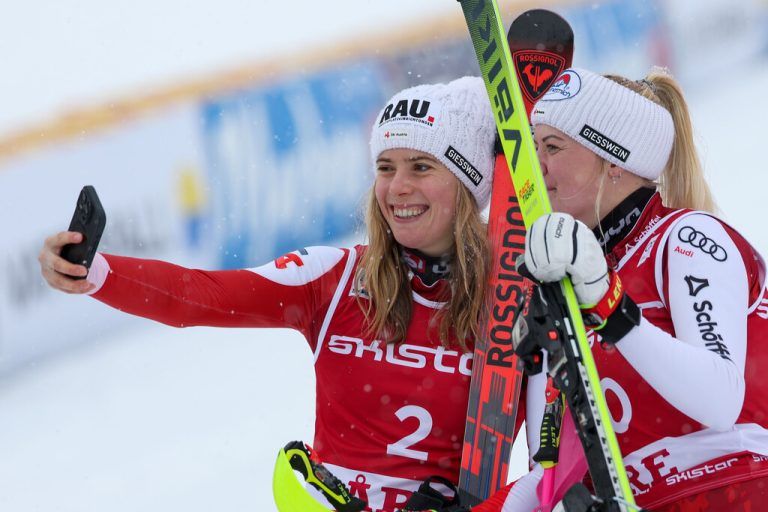 Katharina Liensberger und Katharina Truppe verwandelten in Åre den Sonntag mit ihrem Doppelsieg in einen Katharina-Tag. ⇒GEPA