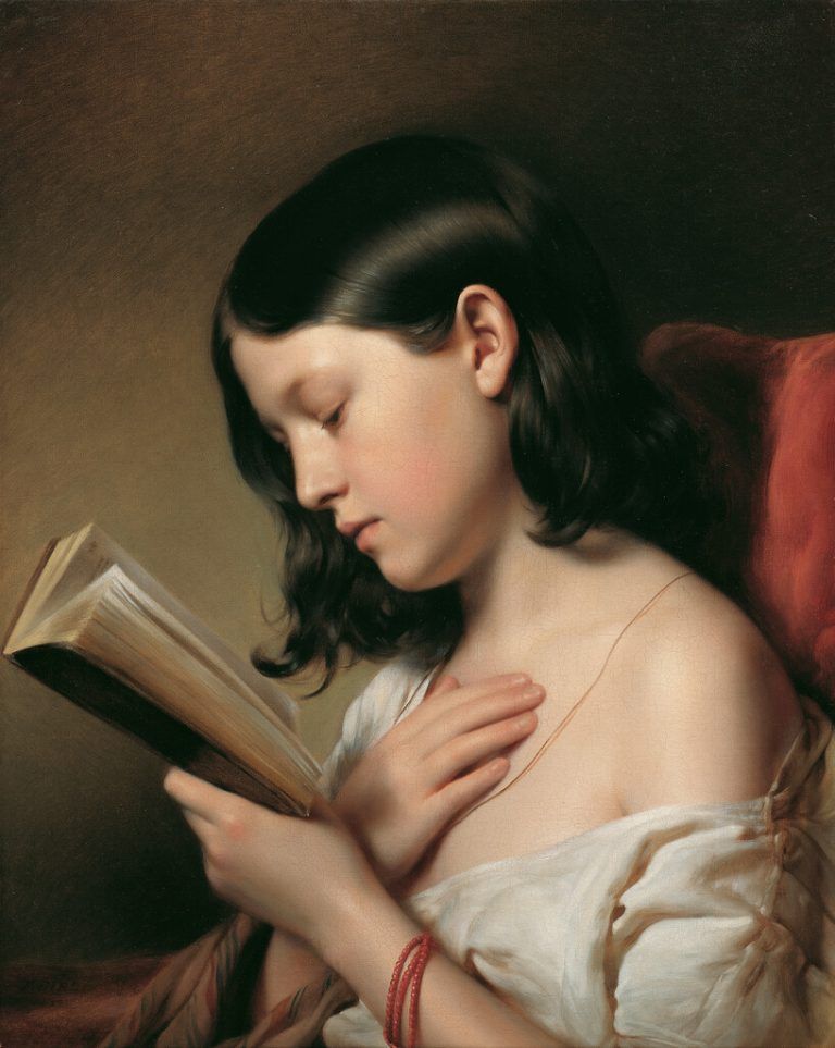 „Lesendes Mädchen“ von Franz Eybl.⇒Belvedere
