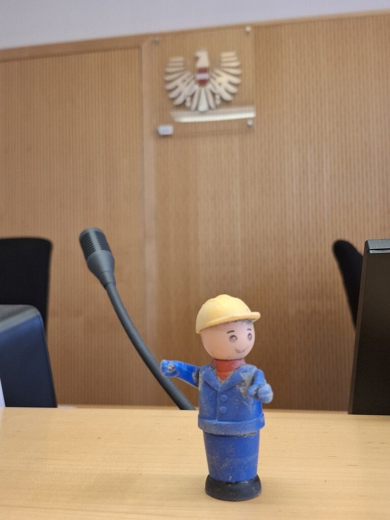 Das Maskottchen von Richterin Walch.⇒dünser