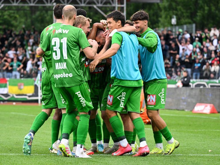 Die Lustenauer konnten über den Klassenerhalt jubeln. In der neuen Saison soll alles besser werden. ⇒GEPA/Lerch