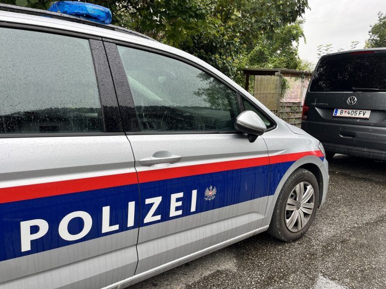 Die Polizei war im Einsatz.⇒am