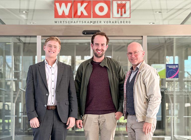Fachgruppengeschäftsführer Luis Bruch, Frederick Sams und Matthias Weissengruber. ⇒wkv