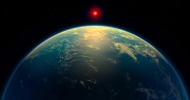 Künstlerische Darstellung des Exoplaneten K2-18b: Astronomen sehen darin Hinweise auf mögliches Leben außerhalb unseres Sonnensystems.⇒AFP
