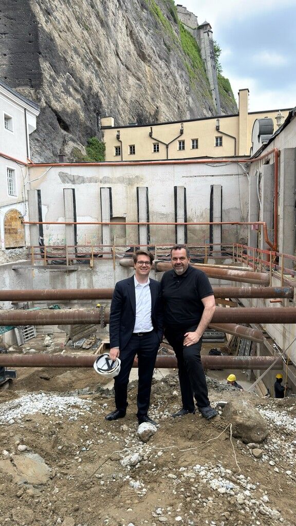 Lukas Crepaz, kaufmännischer Direktor Salzburger Festspiele, und Architekt Stefan Marte.marte.marte