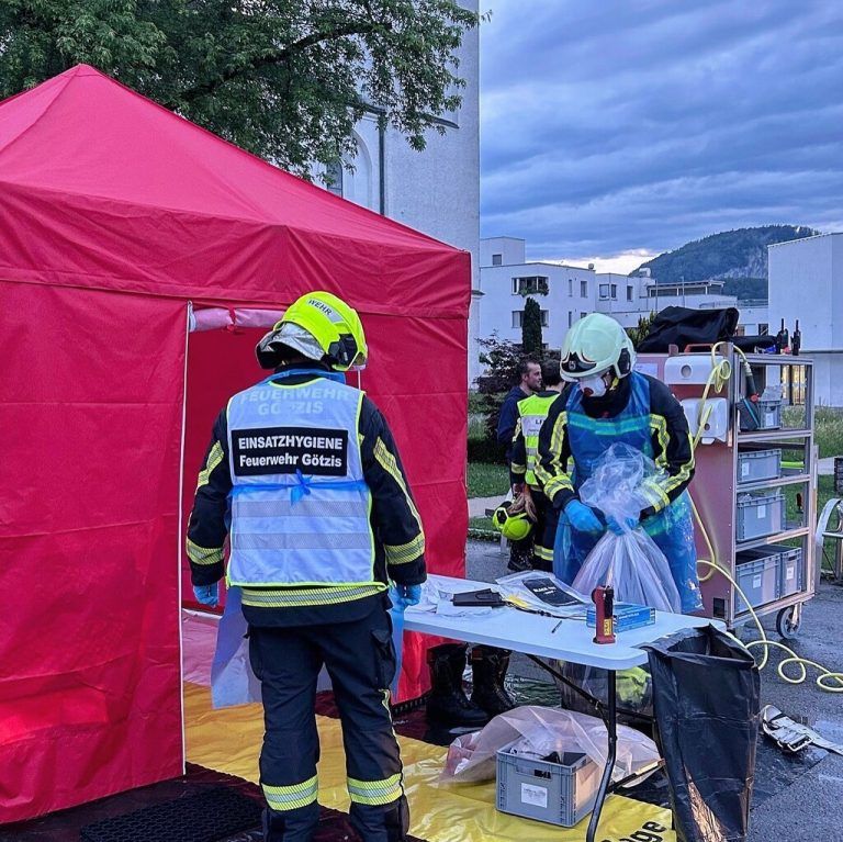 Übung der Feuerwehr