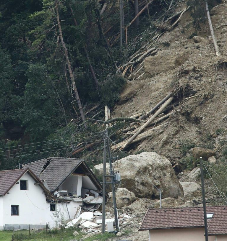 2023 führten heftige Regenfälle unter anderem in Teilen Kärntens zu Überschwemmungen und Murenabgängen. ⇒APA