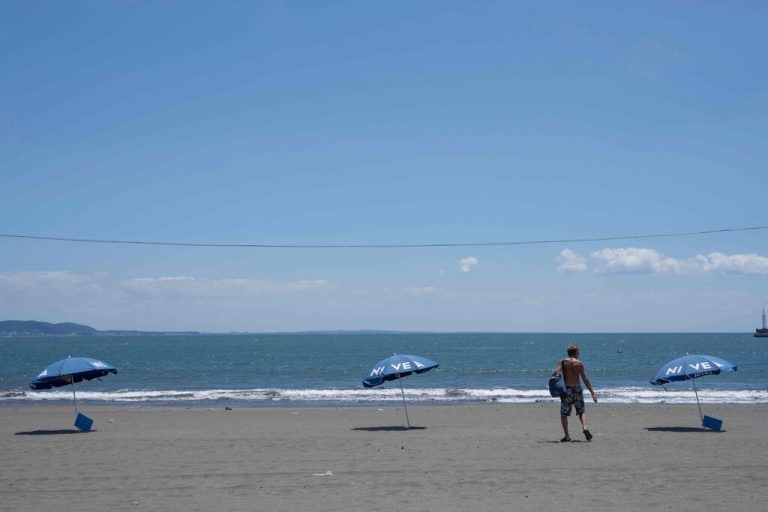 Der Strand wurde evakuiert.afp/ymazaki