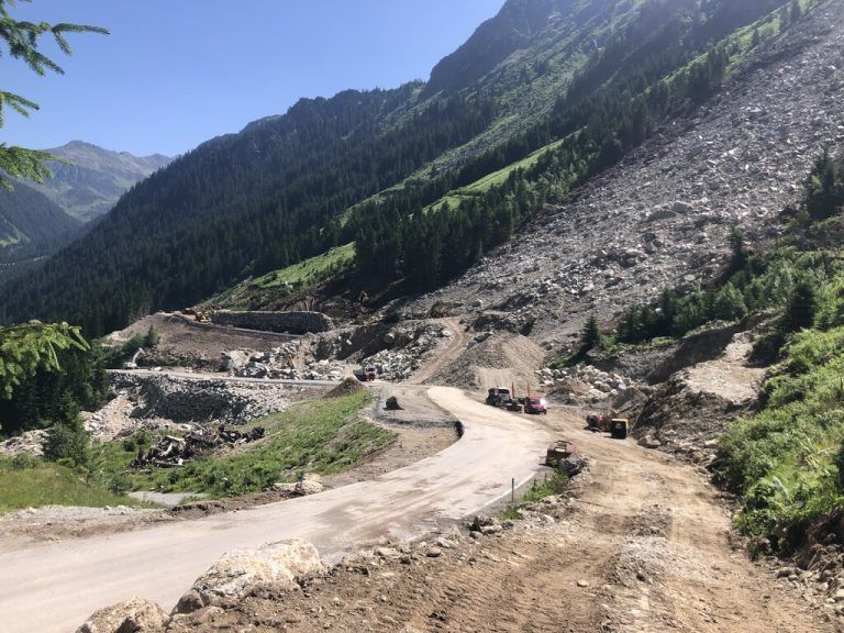 Die Bauarbeiten laufen auf Hochtouren.⇒illwerke