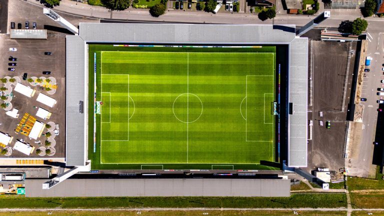 Ein Draufblick auf die Sun-Minimeal-Arena in Lustenau.