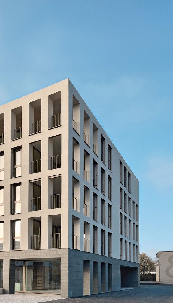 Das neue Fassadensystem ermöglicht eine puristische Dachkante. ⇒röfix