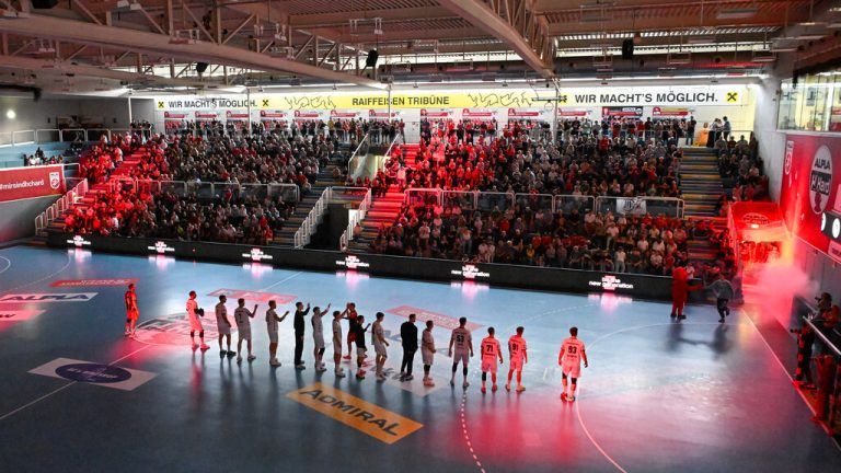 Die Stimmung in der Sporthalle am See war prächtig.⇒GEPA/Lerch