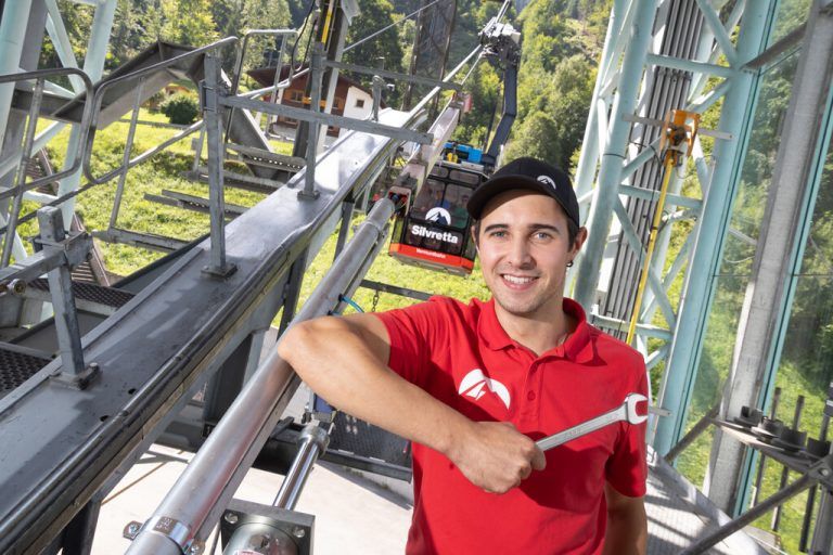 Samuel Schappler ist Seilbahntechniker bei der Vermuntbahn.Klaus hartinger
