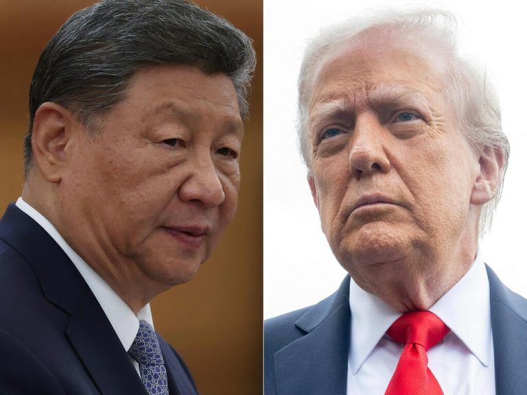 Befinden sich im Handelsstreit: Xi Jinping und Donald Trump.⇒APA/AFP/POOL/LINTAO ZHANG/SAUL LOEB